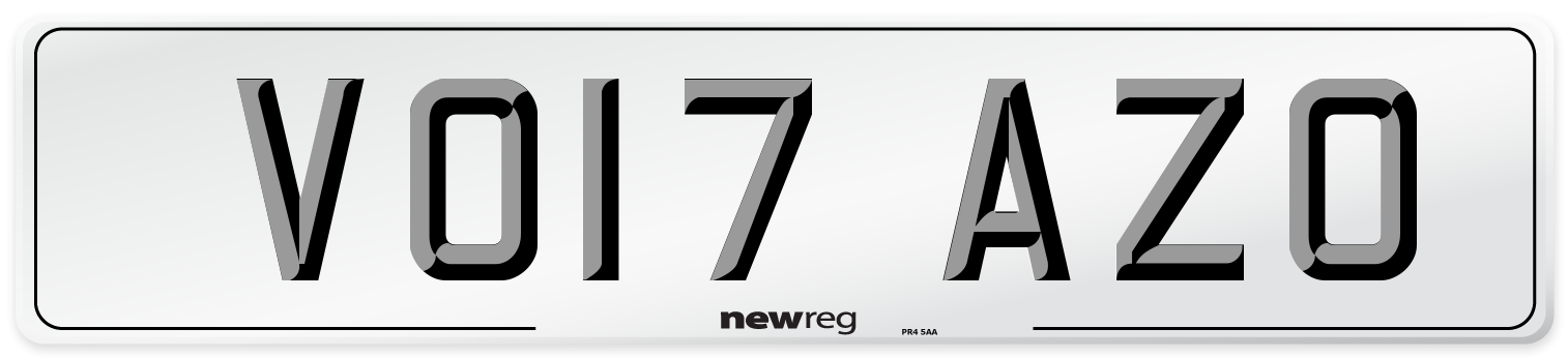 VO17 AZO Number Plate from New Reg